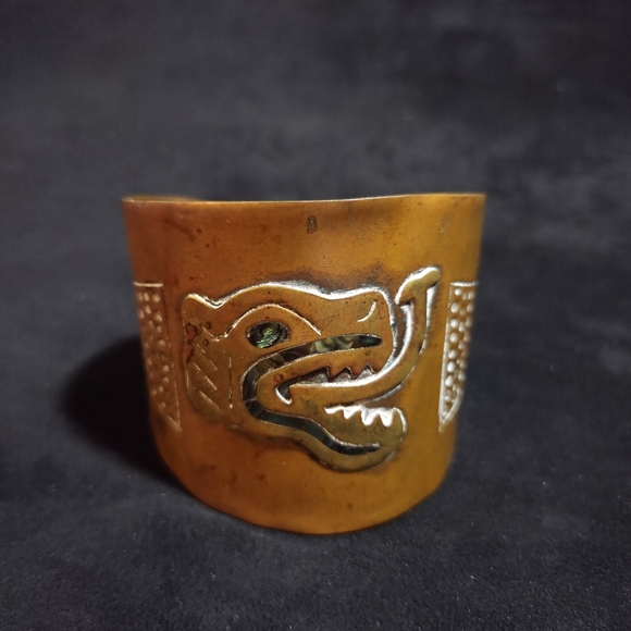 *RARE* Vintage Copper Dragon Cuff - Picture 3 of 7